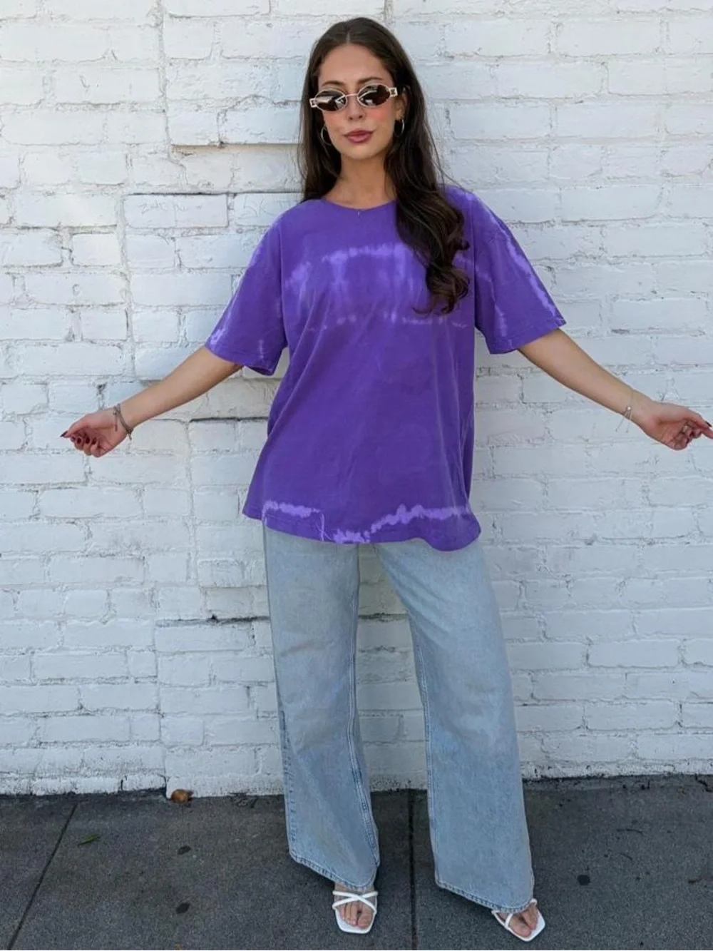 Vtg 90s oversized Purple tie-dye California Bay Company tee in XL #tiedye #calif
